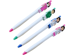 Conjunto De 12 Canetas Esferográficas Criativas Com Desenhos Animados,
