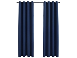 Curtain, Curtains Vidaxl Azul Tecido (140 X 245 Cm)