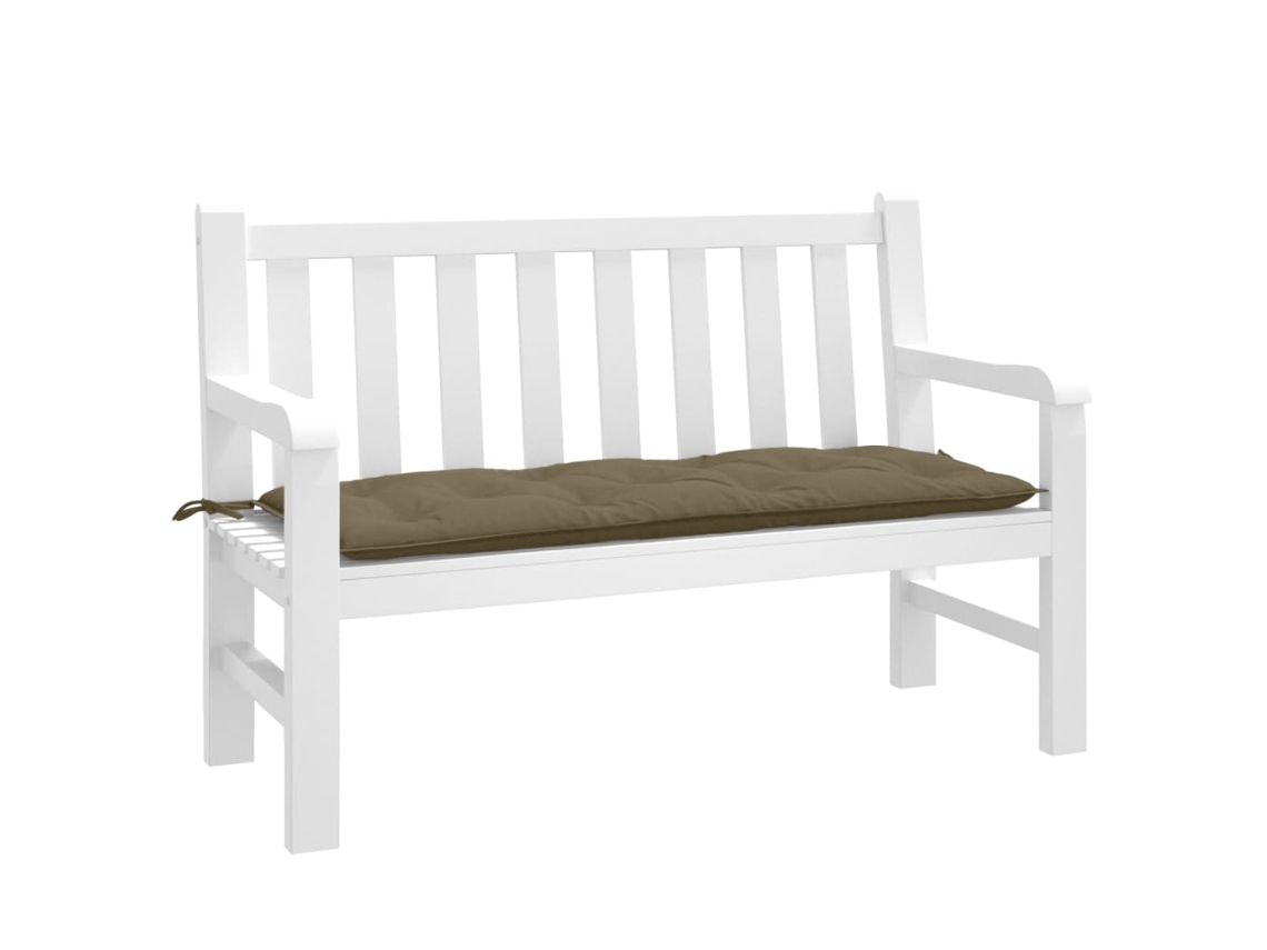 Vidaxl Almofadão Banco Jardim 120x50x7cm Mesclado Tecido Cinza-acas.