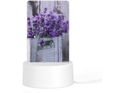 Luminária Noturna Em Formato De Flor Lavanda Roxa, Durável E Resistente À Ferrugem, Com Leds Que Não Enferrujam Ideal