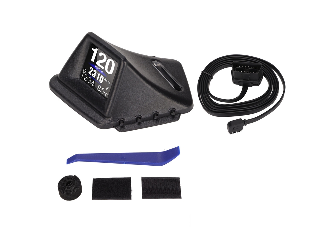 Aetheria hud Display Veículo Multifuncional Modo Duplo Obd Gps 4 Alarmes Gauge Carro