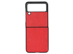 Aetheria capa de Couro para Samsung Galaxy Z Flip 3 Anti risco Protetora Impacto Resistente Vermelha