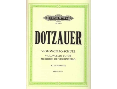 Livro VIOLINCELLO TUTOR VOL1 de FRIEDRICH DOTZAUER (Inglês)