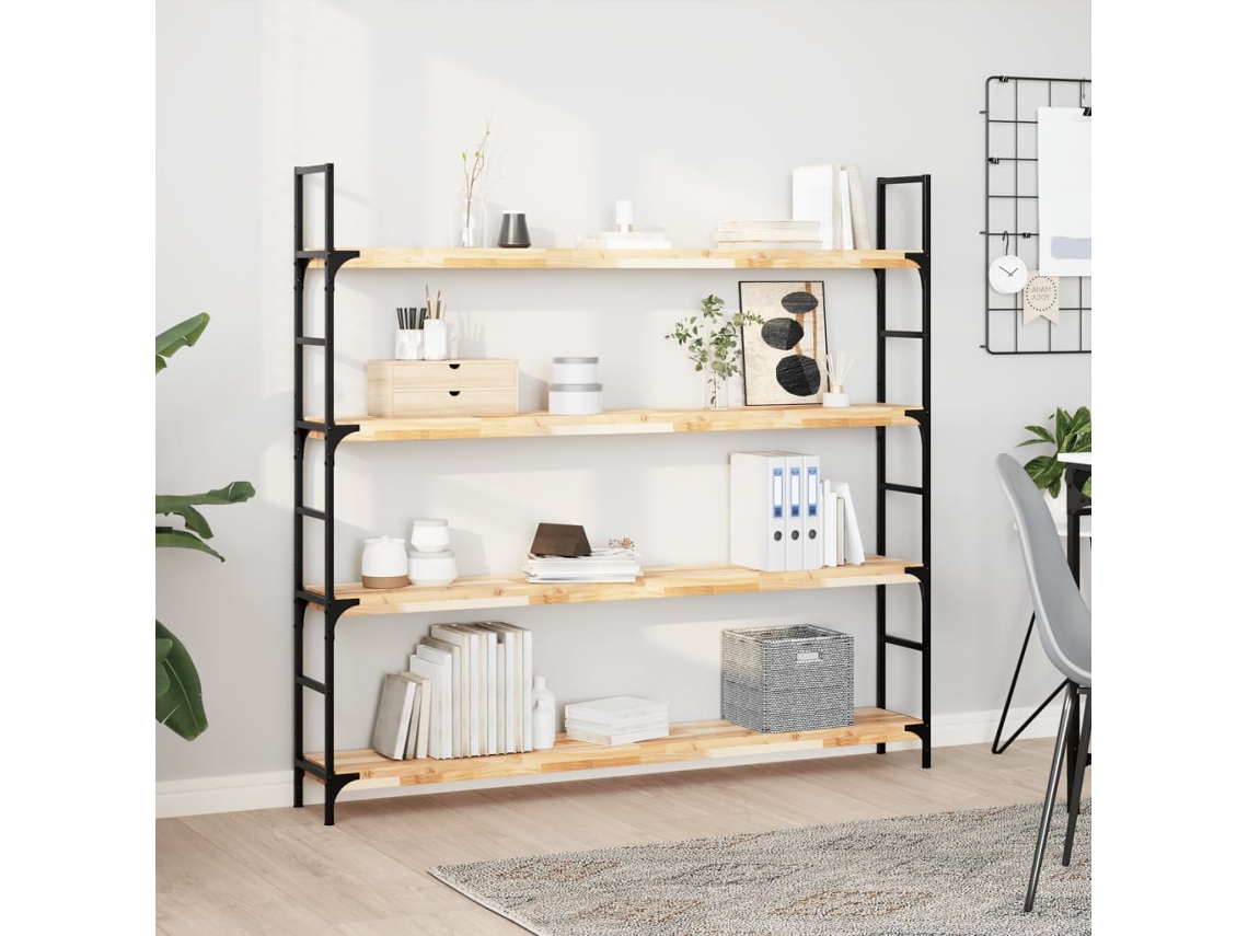 Vidaxl Prateleira Flutuante 2pcs 120x20x4cm Acácia Maciça Não Tratada