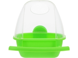 Comedouro Suspenso para Pássaros, À Prova de Respingos, Feito de Plástico Verde, para Gaiolas de Pássaros, para Pombos CHABERLU