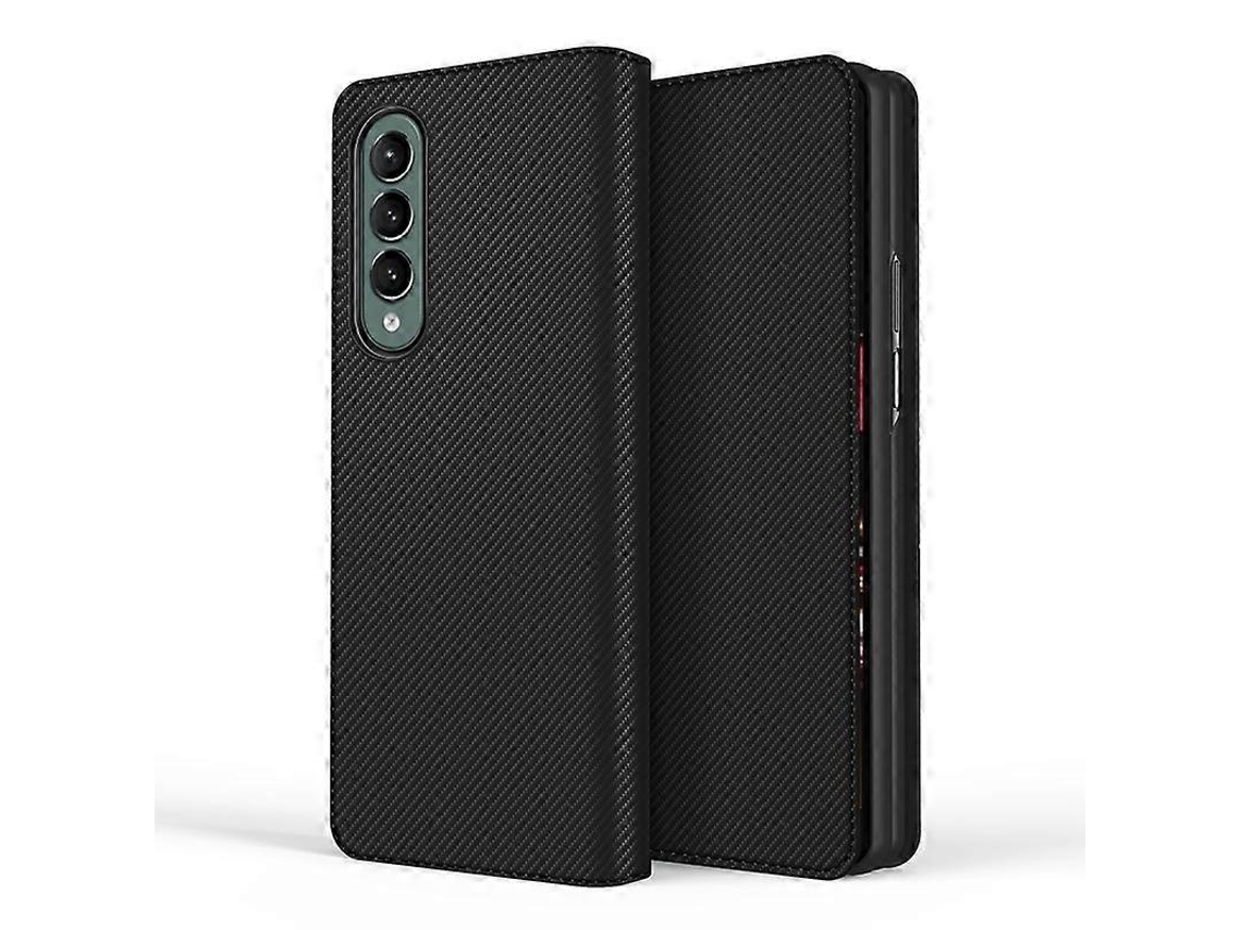 Capa De Couro Dobrável Horizontal Tipo Flip Para Samsung Galaxy Z Fold4
