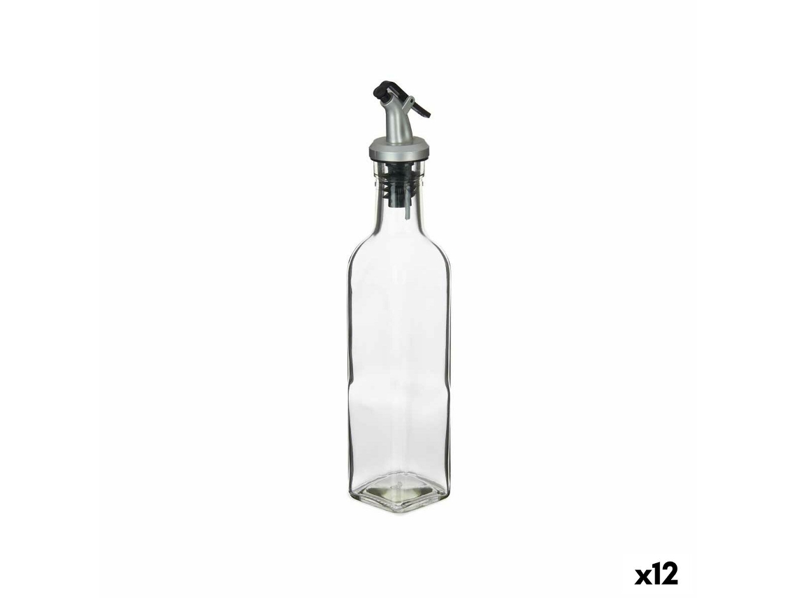 Galheteiro Transparente Vidro Aço 250 Ml 12 Unidades