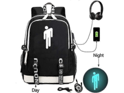 Billie Eilish Billie Eilish Padrão Mochila Com Carregamento Usb Mochila De Estudante Bolsa De Ombro Para Atividades Ao Ar Livre Jm Olysi Shop