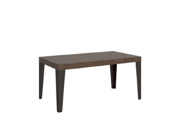 Mesa Extensível 140/400x90 Cm Flame Premium Nogueira Pés Antracite Itamoby