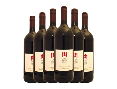 Vinho JUNG & KNOBLOCH Portugieser & Dornfelder Semi-seco Semi-doce Rheinhessen (1 L - 6 Unidades)