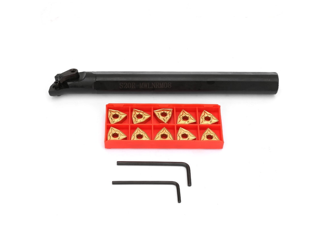 Suporte De Ferramenta De Torneamento S20r-mwlnr08 + 10 Lâminas De Carbeto Wnmg432 + 2 Chaves