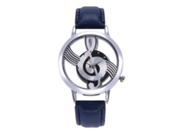 Reloj De Pulsera Analógico De Cuarzo Con Dial Redondo Para Mujer (azul)