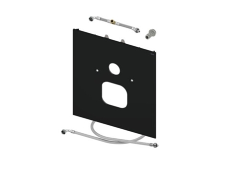 Placa de Vidro para Sanita Tecelux para Sanita Duravit e Villeroy e Boch Desenho: Preto Vidro