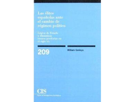 Livro Cis,209 Elites Españolas de William Genieys (Espanhol)