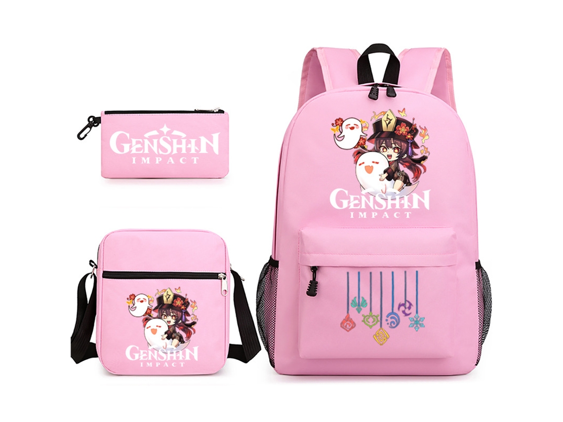 Mochila KOHREE Estudantil Yuanshen Conjunto de Três Peças