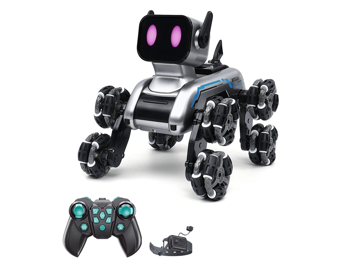 Mali brinquedo Robot para Crianças, Carro de Stunt com Controle Remoto e Sensor de Gestos, Led e Música para Aniversário