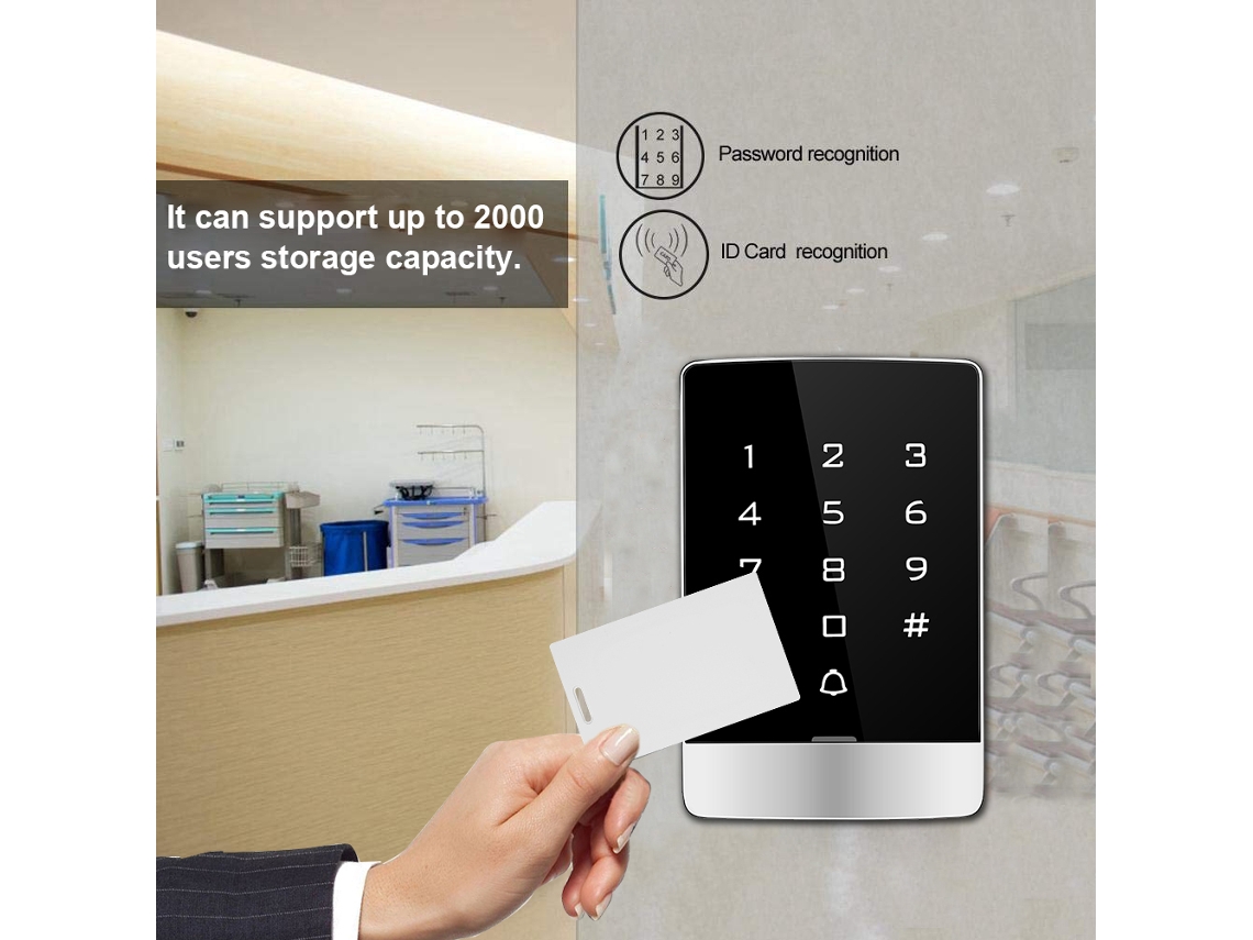 Sistema De Control De Acceso Com Botão Táctil Metal T9, Cartão Wiegand 26 Bits E Senha Para Entrada De Portas