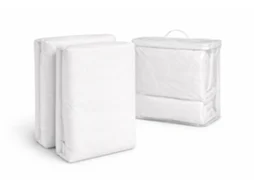 2 X Protetor De Colchao Impermeavel Respiravel Anti Acaros Ajustavel 100x200 Cm