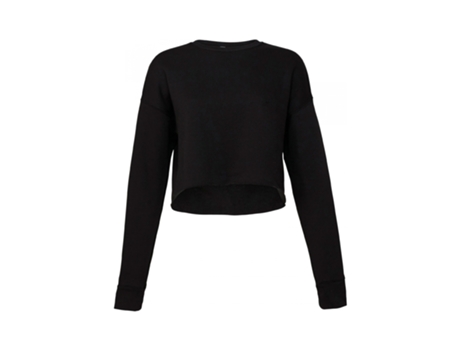 Sweatshirt para Mulher BELLA + CANVAS (XL - Algodão - Preto)