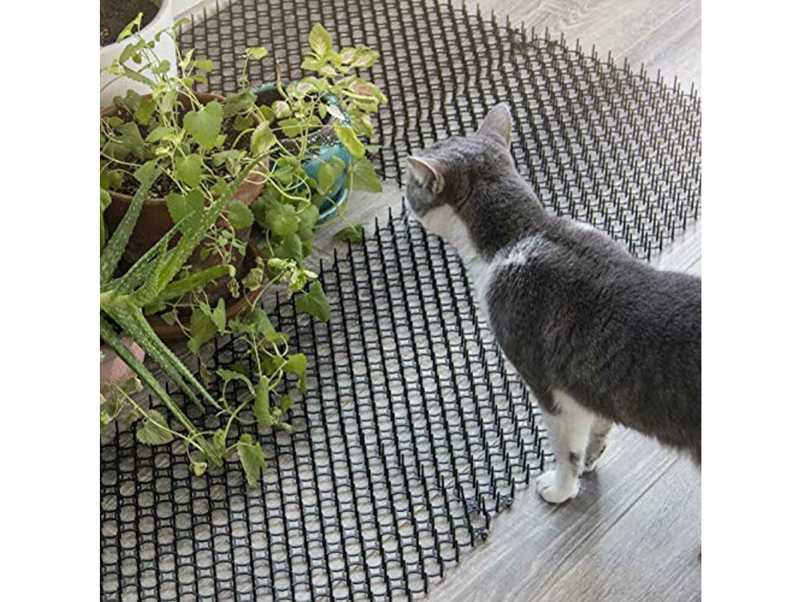 Tapete Anti arranhões para Gatos 13x49cm Rede Repelente de Pragas Praticamente Seguro | S/MARCA