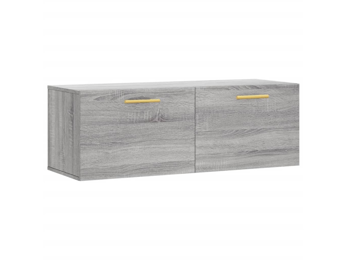 Wall Cabinet, Wall Cabinets Vidaxl Cinzeto Madeira Processada (100 X 36.5 X 35 Cm)
