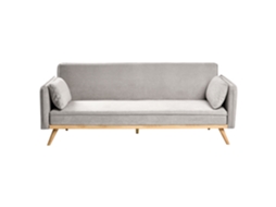 Sofá Cama Beliani Asaa De Poliéster Gris 205x80x76