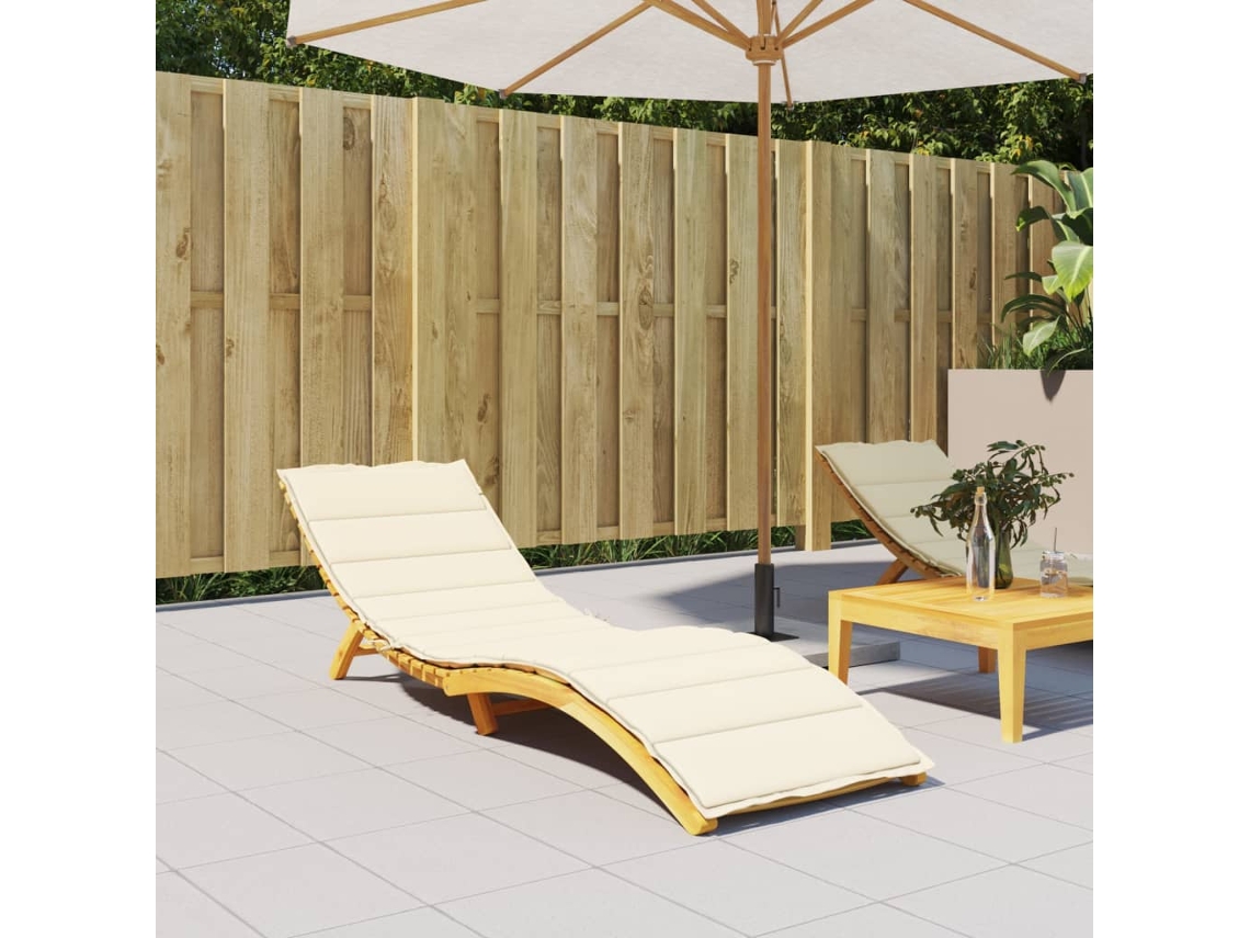 Almofadão P/ Espreguiçadeira 200x50x3 Cm Tecido Oxford Creme HARLANV1