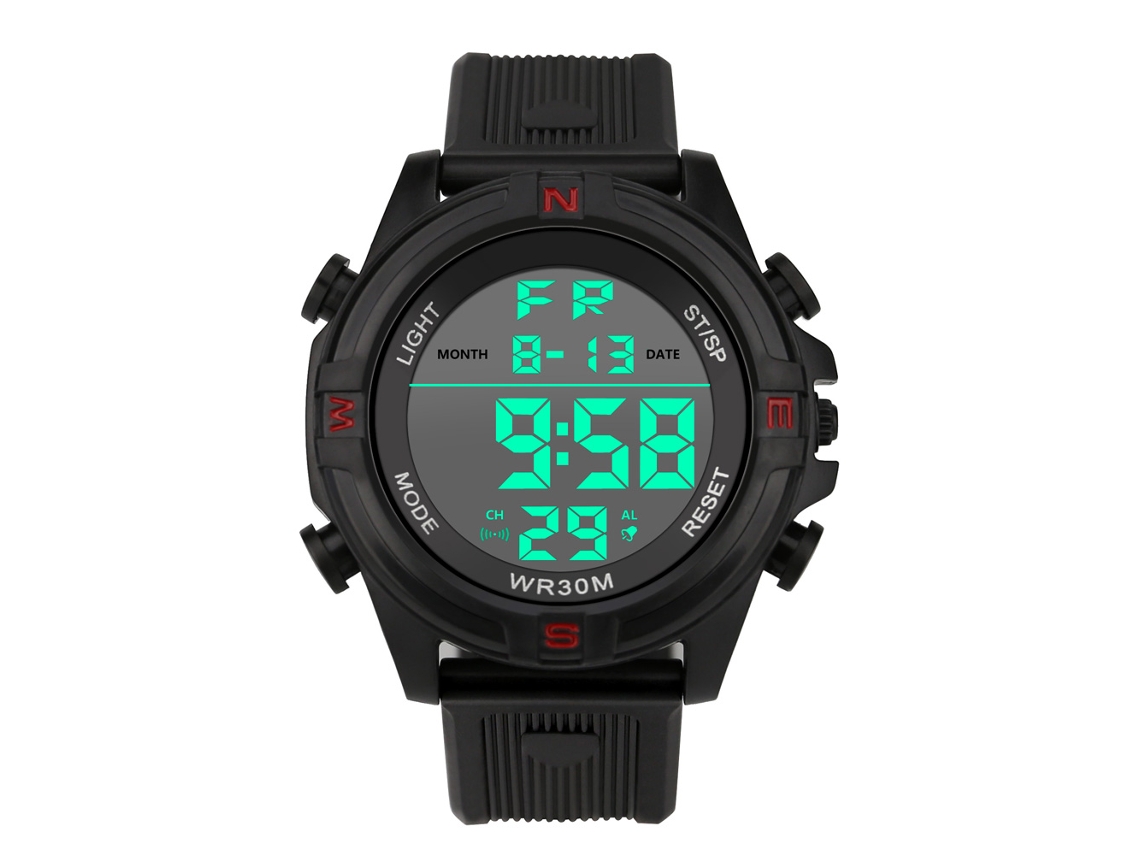 Relógio esportivo digital casual para crianças e adolescentes, vermelho Dzb11