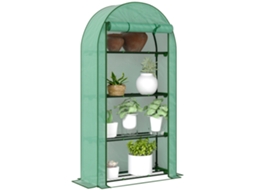 Estufa De Jardim, Design Compacto, Ventilação Ajustável, Verde