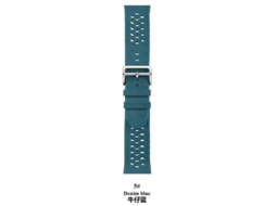 Pulseira Para Apple Watch Em Malha Respirável Estilo Esportivo Com Fivela, Estilo Hermès, Azul Jeans, Compatível Com 42 44