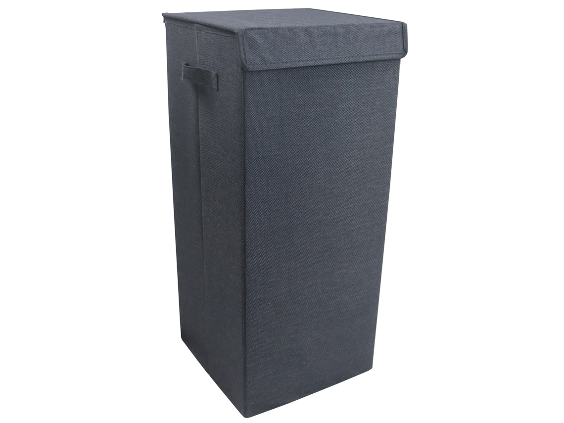 Caixa De Arrumação Cesto Roupa Suja Vcm Tecido Preto (l)