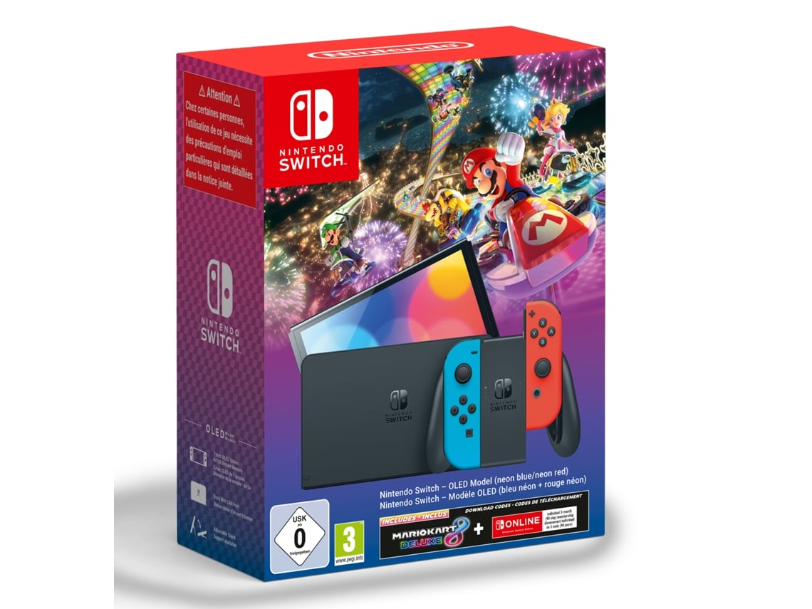 Nintendo Switch Neon + Mario Kart 8 Deluxe + 3 Meses de Assinatura Nintendo  Switch Online - (Mercado Livre) - Nintendo Barato