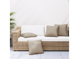Vidaxl Almofadas De Sofá 4 Pcs 40x40 Cm Tecido Cinza-acastanhado