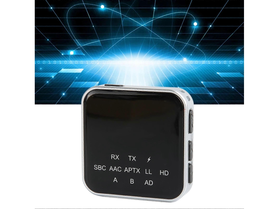 Transmissor E Receptor Bluetooth Multifuncional De Baixa Latência 2 Em 1 Com Interface Aux De 3,5 Mm Para Tv E Pc.