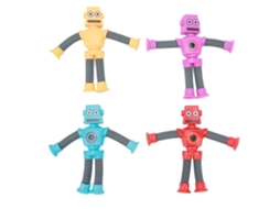 4pcs Brinquedos De Girafa Plástica Telescópica Com Luz E Cupula De Aderência Para Aliviar Estresse Infantil