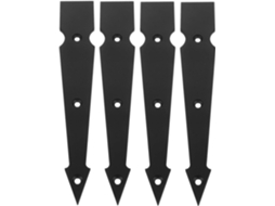 Dobradiças Decorativas Para Porta De Celeiro, Conjunto De 4 Peças, Pretas | Dobradiça