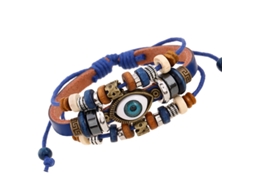 Pulseira Vintage Artesanal Com Miçangas De Madeira