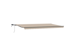 Toldo Retrátil com Luzes Led Bege 600x300 Cm Tecido MAISON EXCLUSIVE