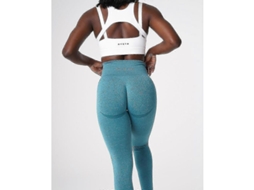 Leggings Sem Costura Nvgtn - Contorno De Coxa E Glúteo, Cintura Alta E Tecido Macio Para Academia Azul Esmeralda