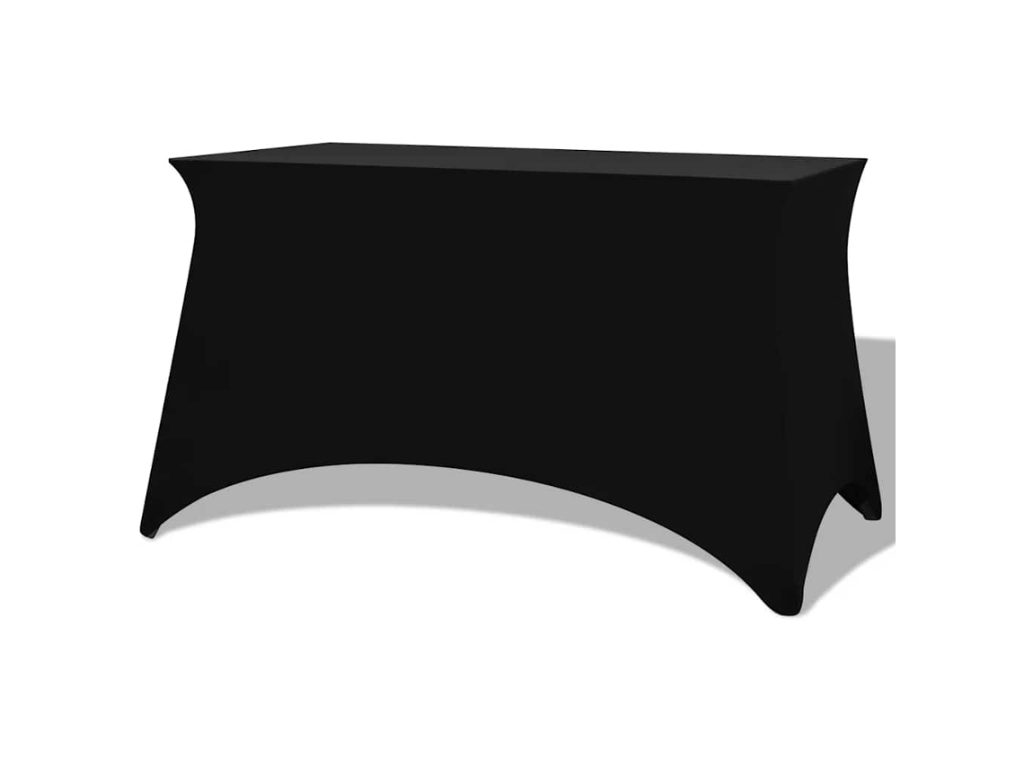 Vidaxl Capa Extensível Para Mesa 2 Pcs 183x76x74 Cm Preto