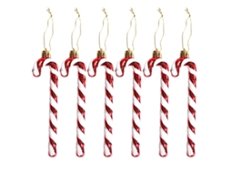 Pack de 6 cane de natal de plástico, 13cm LAXISCREED