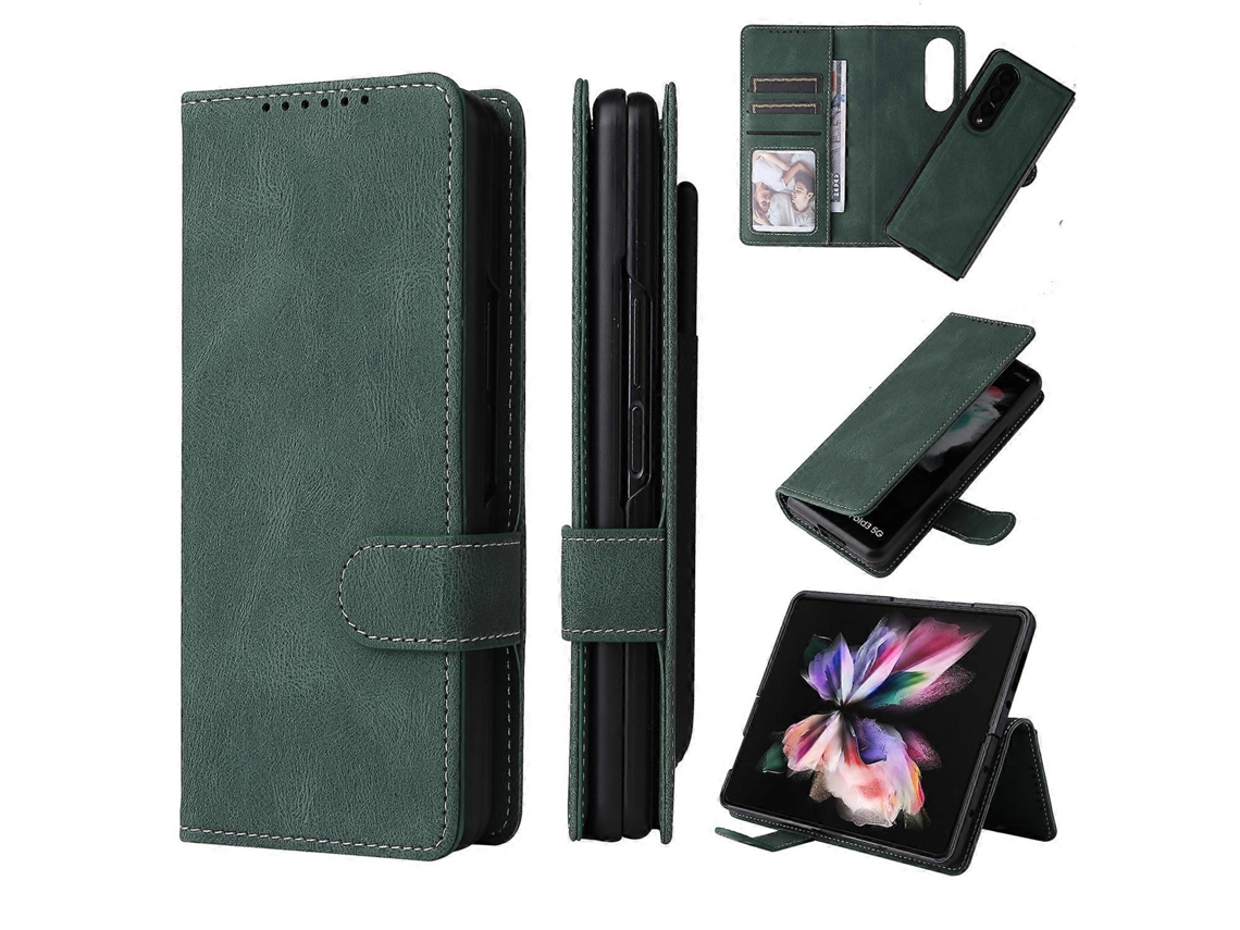 Capa Dobrável De Couro Destacável Para Samsung Galaxy Z Fold4 5g