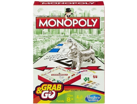 Jogo de Tabuleiro  Travel Monopoly Grab and Go (Idade Mínima: 8)