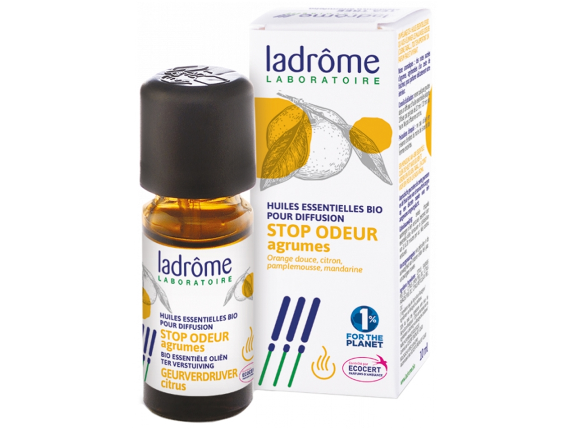 Óleos Essenciais Bio para Difusão Parar Odor Cítrico 10 Ml LADRÔME