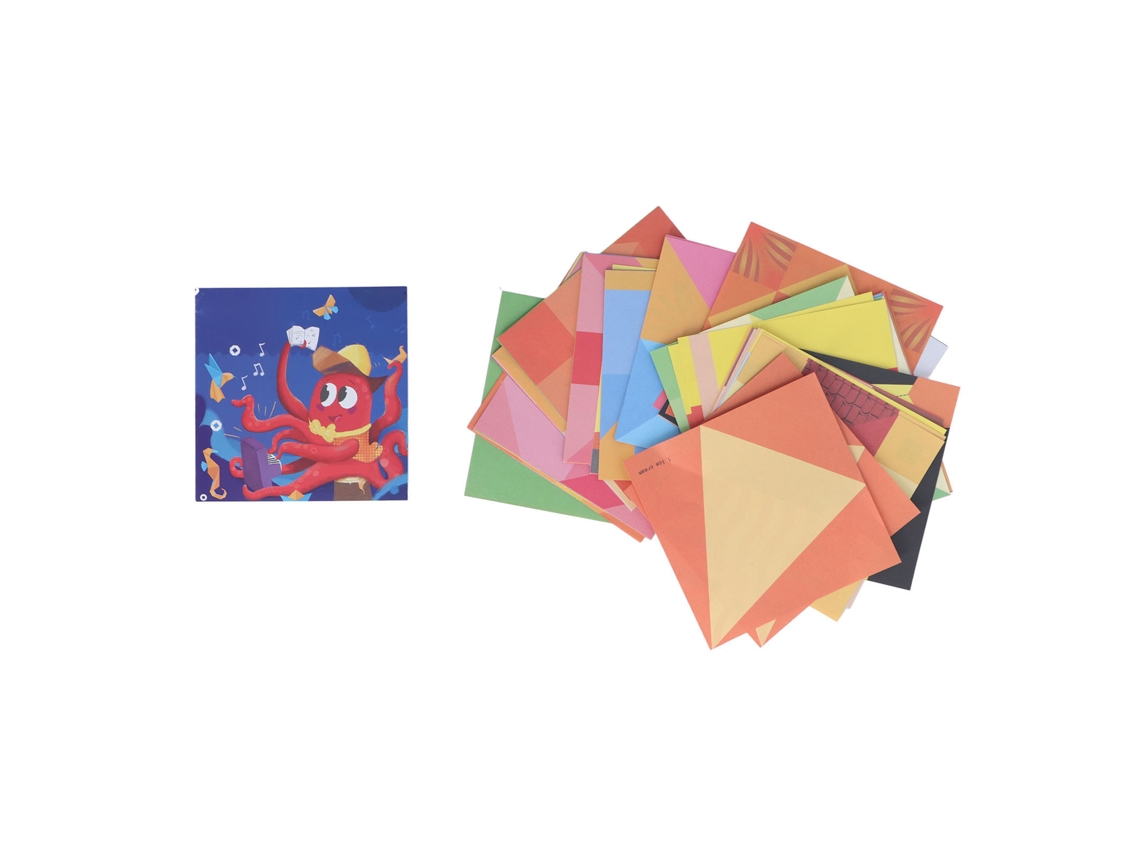 Papel de Origami 108 Folhas Puzzle 3d Diy Brinquedo Presente Infantil