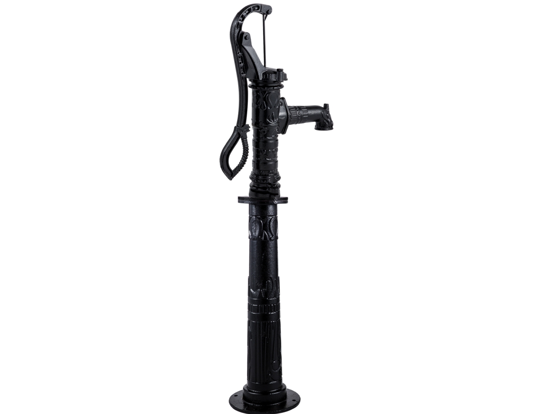 Bomba Manual Succebuy Em Ferro Fundido Vintage Com Suporte Estável 135 Cm Preto