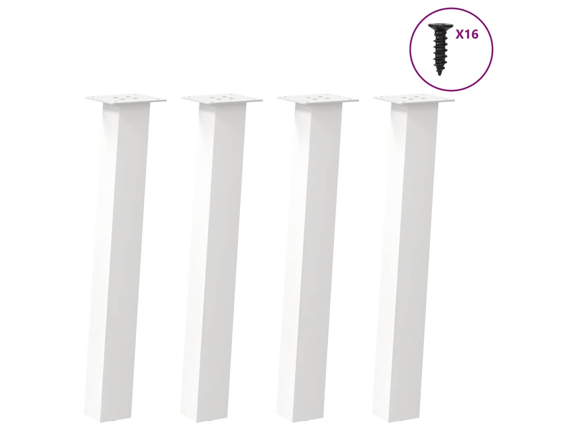 Console Table Leg, Console Table Legs Vidaxl Branco Aço (72 Cm (80 Mm))