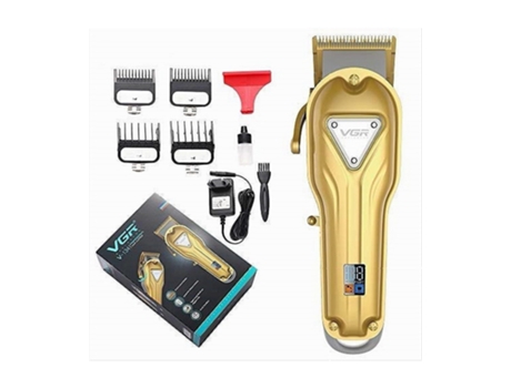 Máquina de cortar cabelo com tela colorida LED Barbeador recarregável profissional Vgr V-134