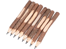 Conjunto de 8 lápis de grafite natural em madeira para desenho, material escolar e atividades para meninos e meninas.
