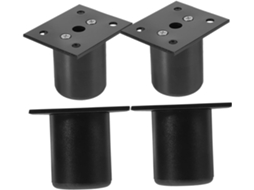 Popetpop Conjunto De 4 Pés Niveladores Ajustáveis Para Móveis, Sofá E Armário, Em Liga Metálica